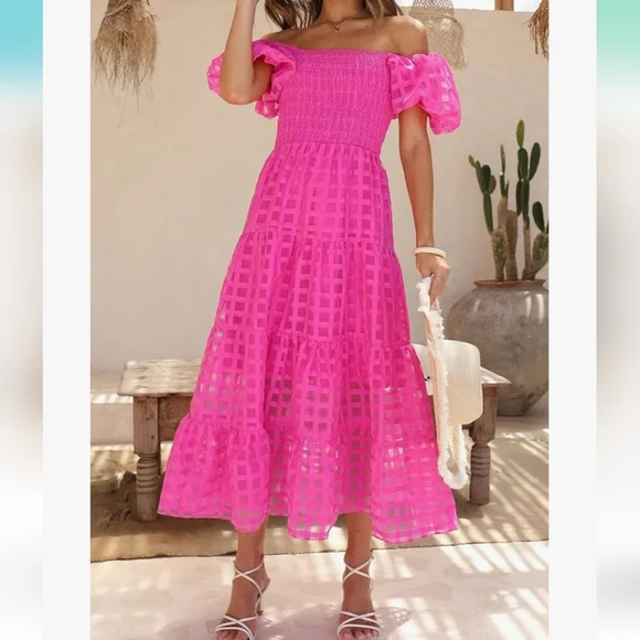Pretty Garden Pink Maxi Dress - Picture 2 of 11